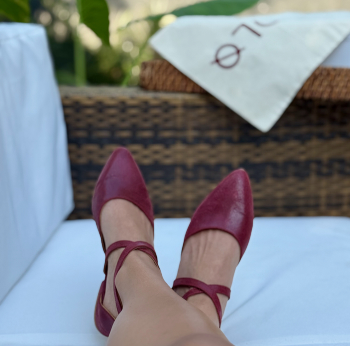 BALLERINA GUINDA BRILLOS